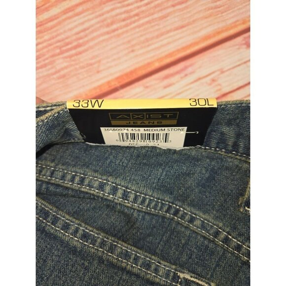 Axist Mens Modern Relaxed Fit Jeans 33x30 Premium Vintage Slightly Tapered Leg - Picture 7 of 10